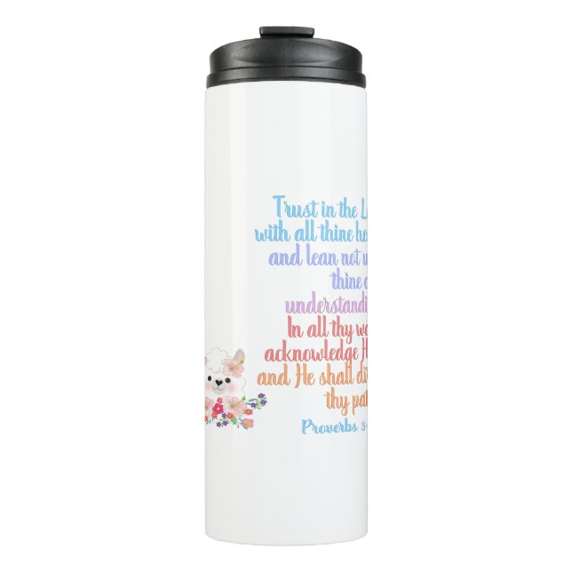 Trust in the Lord Bible Verse Thermal Tumbler (Front)
