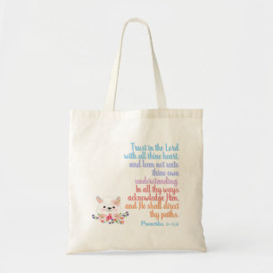 Trust in the Lord Bible Verse Tote Bag