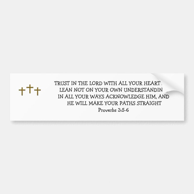 TRUST IN THE LORD BUMPER STICKER (Front)