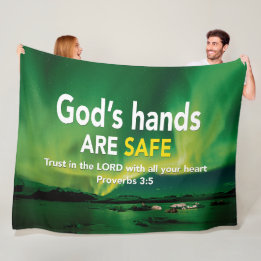 TRUST IN THE LORD Christian Bible Fleece Blanket