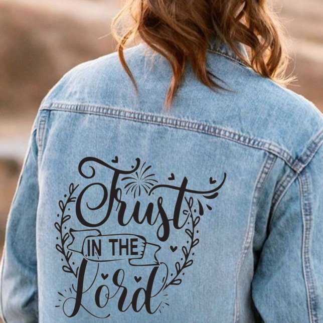 Trust in the Lord Christian cute girly Denim Jacket (Creator Uploaded)