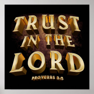 Trust in the Lord – Christian Faith Men & Women  Poster