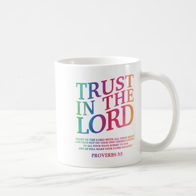Trust In The Lord Christian Jesus God Sister Broth Coffee Mug (Right)