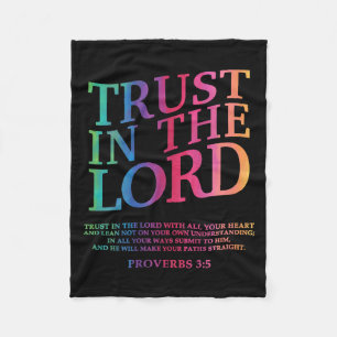 Trust In The Lord Christian Jesus God Sister Broth Fleece Blanket