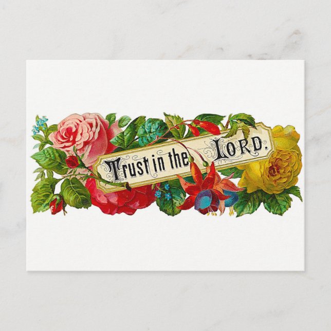 Trust in the Lord  Christian postcards (Front)