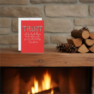 Trust in the Lord Christmas Personalized Card