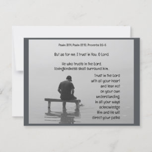 Trust In the Lord Comforting Uplifting Bible Verse Postcard