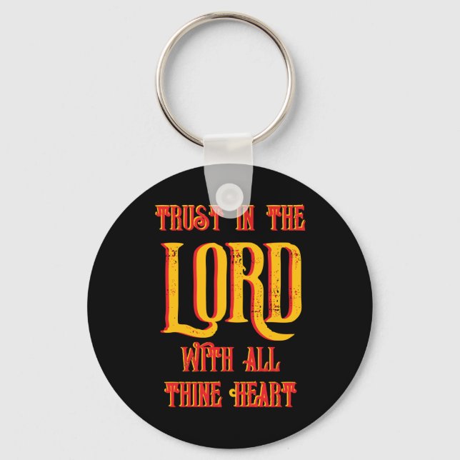 Trust in the LORD Custom Name  Key Ring (Front)