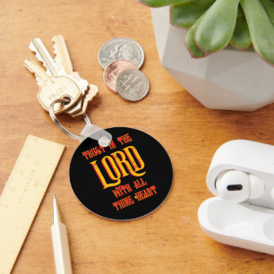 Trust in the LORD Custom Name Key Ring