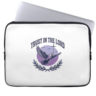 Trust in the Lord Dove Christian T-Shirt Design_1 Laptop Sleeve