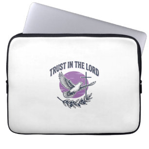 Trust in the Lord Dove Christian T-Shirt Design (2 Laptop Sleeve