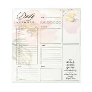 Trust in the Lord floral day planner Notepad