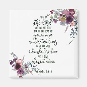 Trust in the Lord floral   Magnet