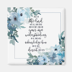 Trust in the Lord floral Magnet