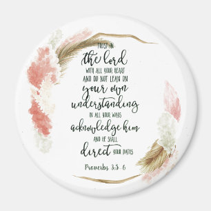 Trust in the Lord floral Magnet