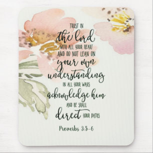Trust in the Lord floral Mouse Pad