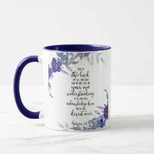 Trust in the Lord floral   Mug