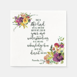Trust in the Lord floral Napkin