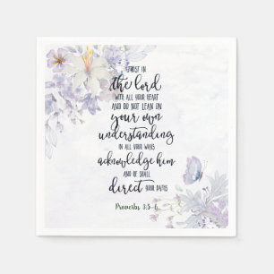 Trust in the Lord floral Napkin