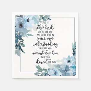 Trust in the Lord floral  Napkin