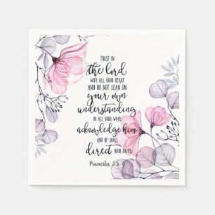 Trust in the Lord floral Napkin