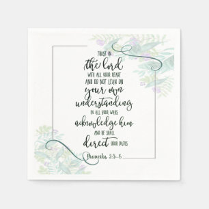 Trust in the Lord floral Napkin