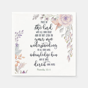 Trust in the Lord floral Napkin