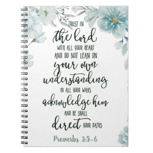 Trust in the Lord floral Notebook