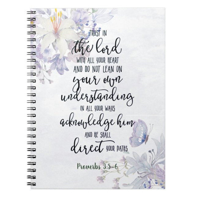 Trust in the Lord floral Notebook (Front)