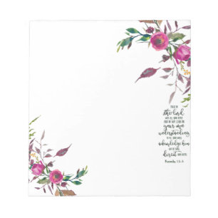 Trust in the Lord floral   Notepad