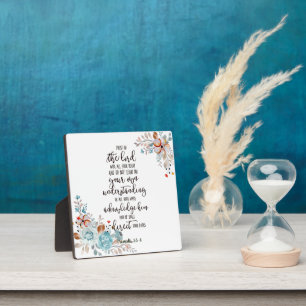 Trust in the Lord floral Plaque