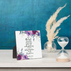 Trust in the Lord floral Plaque
