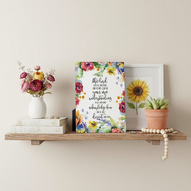 Trust in the Lord floral  Plaque (Creator Uploaded)