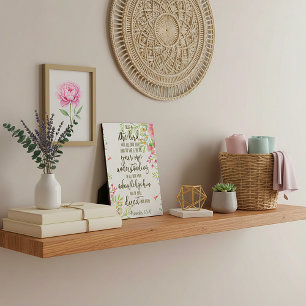 Trust in the Lord floral  Plaque