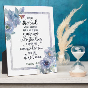Trust in the Lord floral Plaque