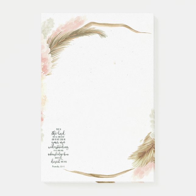 Trust in the Lord floral   Post-it Notes (Front)