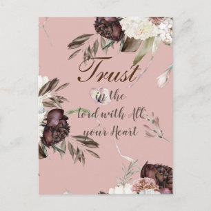 Trust in the Lord Floral Postcard Designer