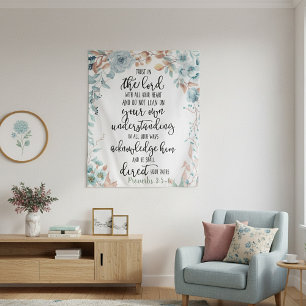 Trust in the Lord floral  Tapestry