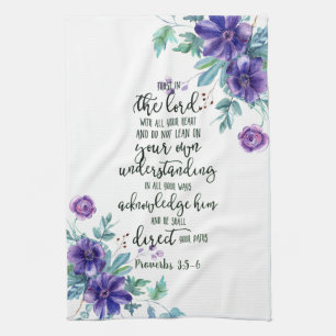 Trust in the Lord floral Tea Towel