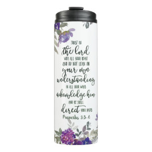 Trust in the Lord floral Thermal Tumbler