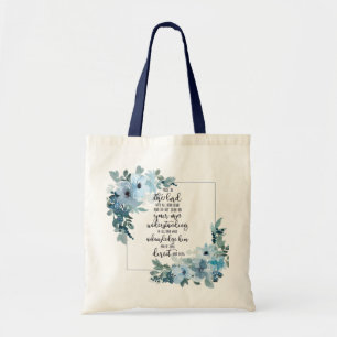 Trust in the Lord floral Tote Bag