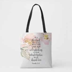 Trust in the Lord floral Tote Bag