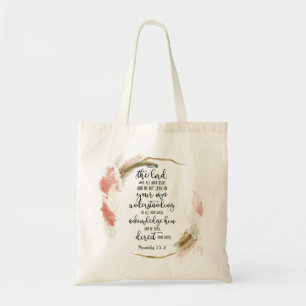 Trust in the Lord floral Tote Bag