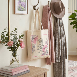 Trust in the Lord floral Tote Bag