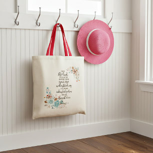 Trust in the Lord floral  Tote Bag