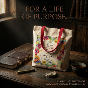 Trust in the Lord floral Tote Bag