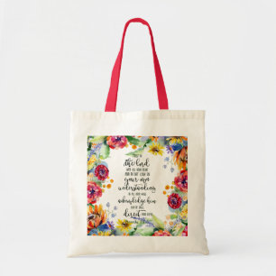 Trust in the Lord floral Tote Bag