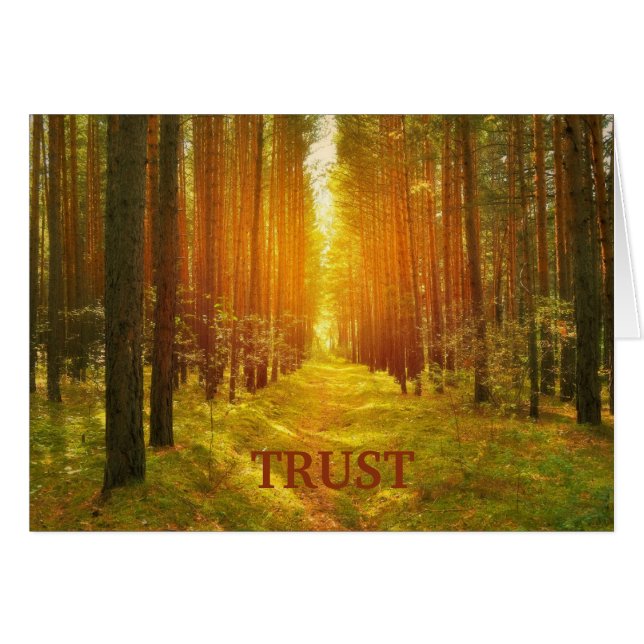 Trust in the Lord Forest Path All Occasion Card (Front Horizontal)