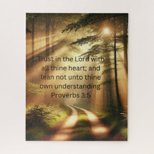 Trust in the Lord Forest Path Inspirational Puzzle