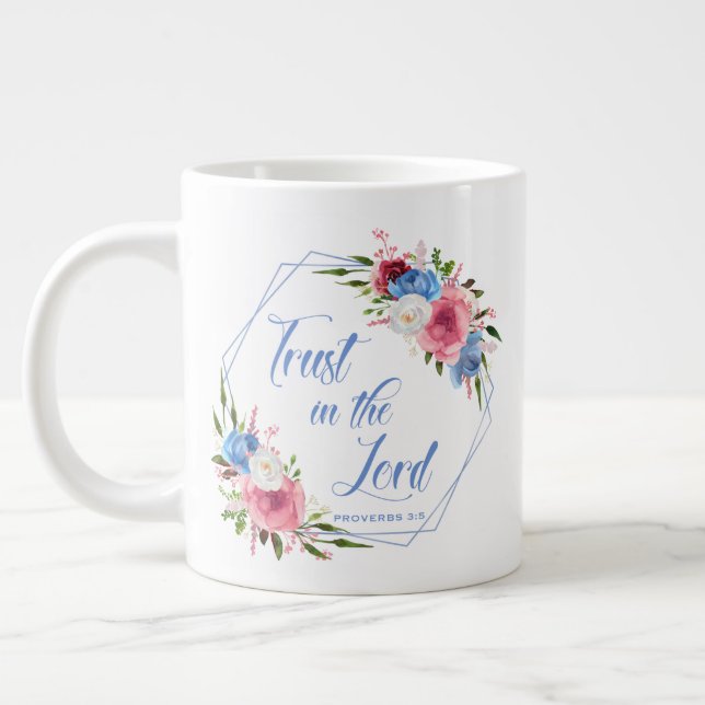 Trust In The Lord Large Coffee Mug (Left)